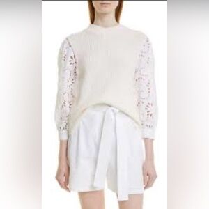 Hugo Boss Faurelia Eyelet Ribbed Top Sz XL